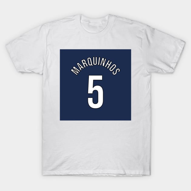 Marquinhos 5 Home Kit - 22/23 Season T-Shirt by GotchaFace